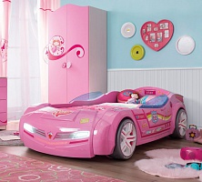 Кровать-машина BiTurbo, розовая, сп. м. 90х195 Cilek